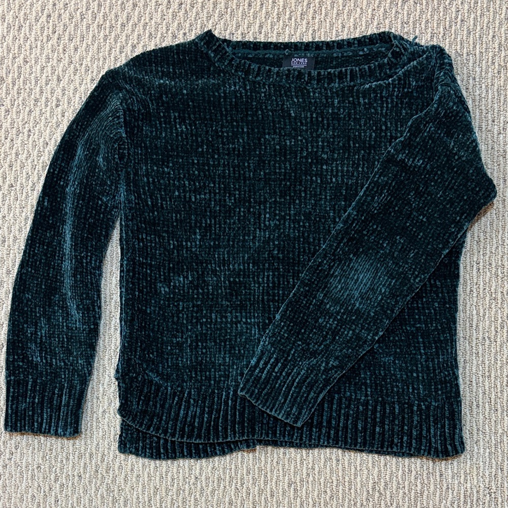 Jones New York Deep Green Crew Neck Sweater